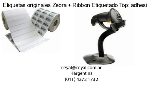 Etiquetas originales Zebra   Ribbon Etiquetado Top: adhesivo   ribbo