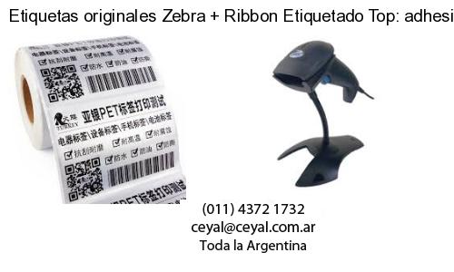 Etiquetas originales Zebra   Ribbon Etiquetado Top: adhesivo   ribbo