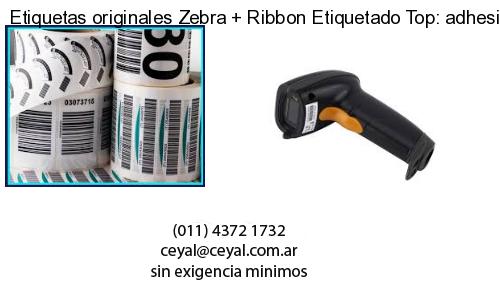 Etiquetas originales Zebra Ribbon Etiquetado Top: adhesivo ribbo