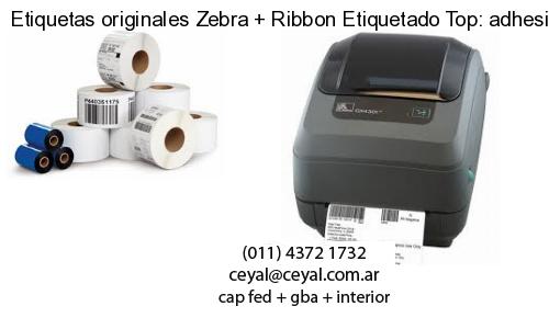 Etiquetas originales Zebra   Ribbon Etiquetado Top: adhesivo   ribbo