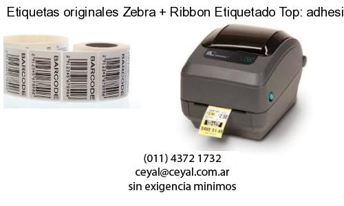 Etiquetas originales Zebra   Ribbon Etiquetado Top: adhesivo   ribbo