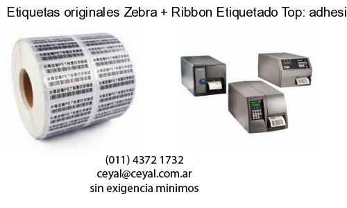 Etiquetas originales Zebra   Ribbon Etiquetado Top: adhesivo   ribbo