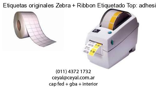 Etiquetas originales Zebra   Ribbon Etiquetado Top: adhesivo   ribbo