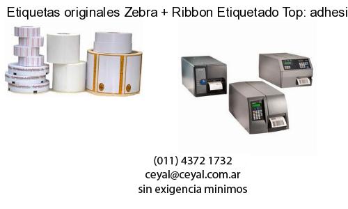 Etiquetas originales Zebra Ribbon Etiquetado Top: adhesivo ribbo