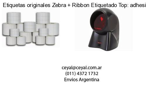 Etiquetas originales Zebra   Ribbon Etiquetado Top: adhesivo   ribbo