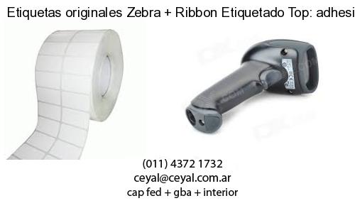 Etiquetas originales Zebra   Ribbon Etiquetado Top: adhesivo   ribbo