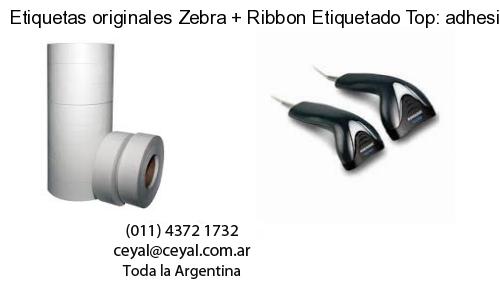 Etiquetas originales Zebra Ribbon Etiquetado Top: adhesivo ribbo