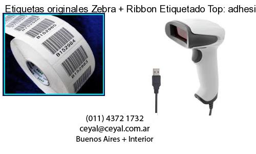 Etiquetas originales Zebra   Ribbon Etiquetado Top: adhesivo   ribbo