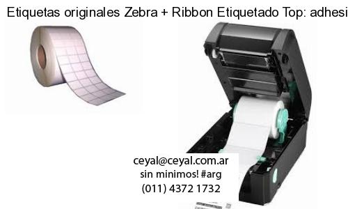 Etiquetas originales Zebra   Ribbon Etiquetado Top: adhesivo   ribbo