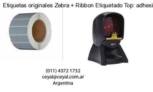 Etiquetas originales Zebra   Ribbon Etiquetado Top: adhesivo   ribbo