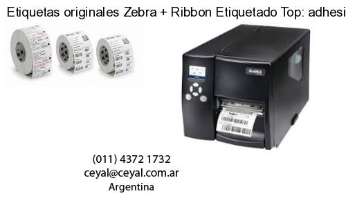 Etiquetas originales Zebra   Ribbon Etiquetado Top: adhesivo   ribbo