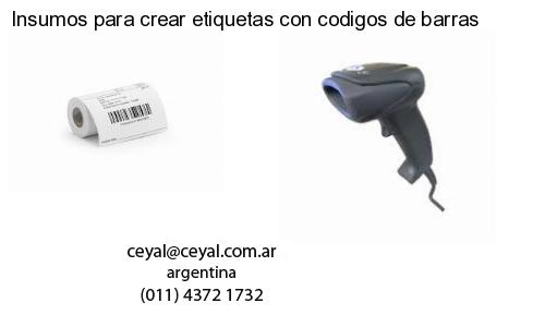 Insumos para crear etiquetas con codigos de barras