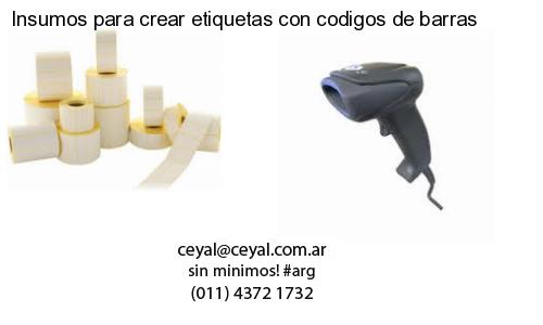 Insumos para crear etiquetas con codigos de barras