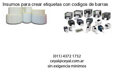 Insumos para crear etiquetas con codigos de barras