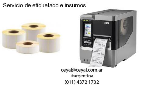 Servicio de etiquetado e insumos