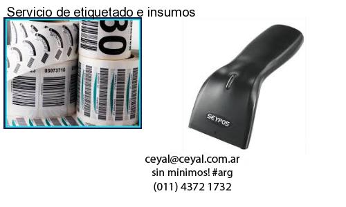 Servicio de etiquetado e insumos