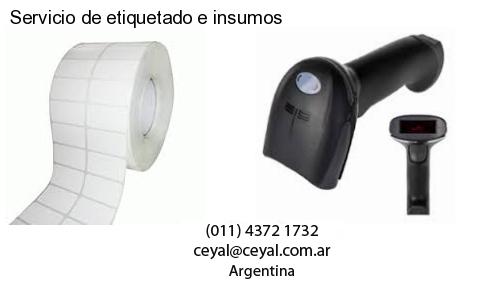 Servicio de etiquetado e insumos