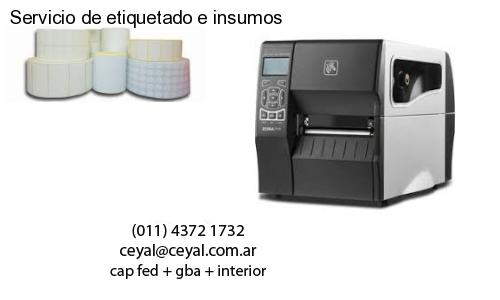Servicio de etiquetado e insumos
