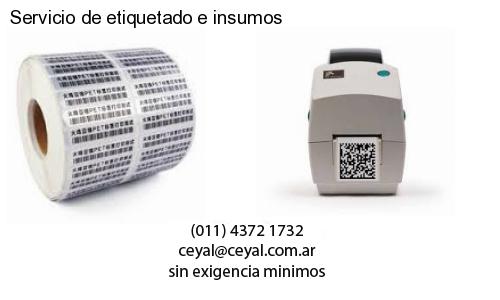 Servicio de etiquetado e insumos