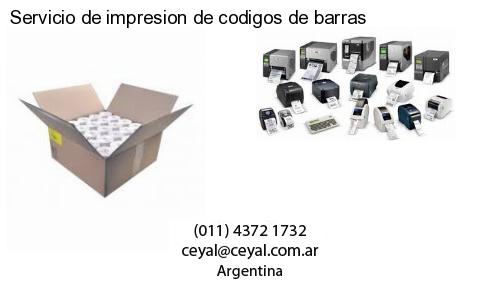 Servicio de impresion de codigos de barras