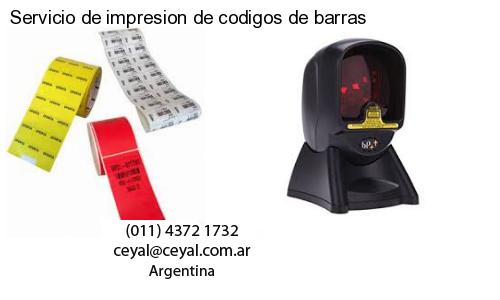 Servicio de impresion de codigos de barras