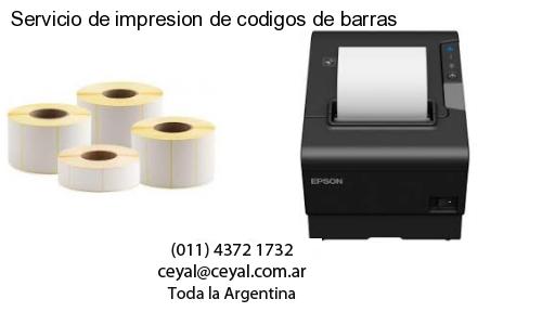 Servicio de impresion de codigos de barras