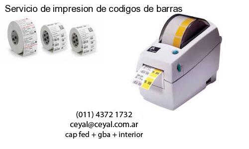 Servicio de impresion de codigos de barras