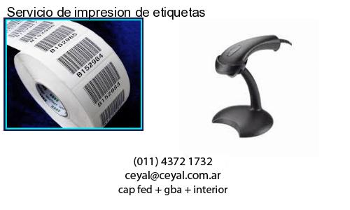 Servicio de impresion de etiquetas