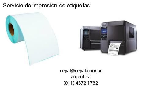 Servicio de impresion de etiquetas