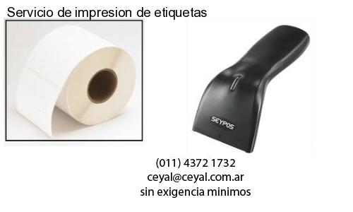 Servicio de impresion de etiquetas