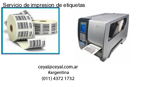 Servicio de impresion de etiquetas