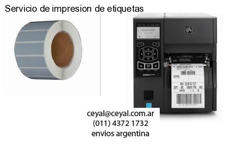 Servicio de impresion de etiquetas