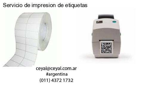 Servicio de impresion de etiquetas