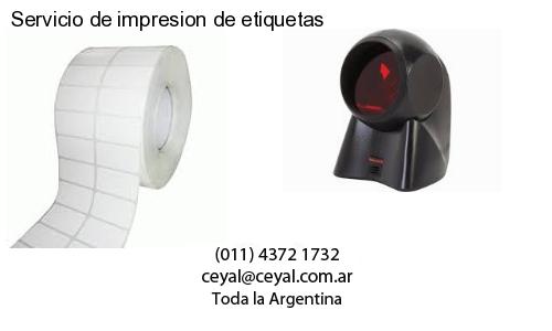 Servicio de impresion de etiquetas