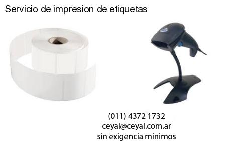 Servicio de impresion de etiquetas