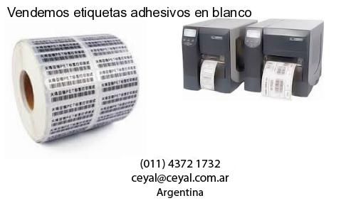 Vendemos etiquetas adhesivos en blanco