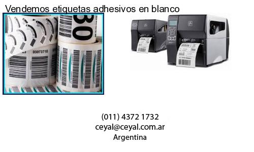 Vendemos etiquetas adhesivos en blanco