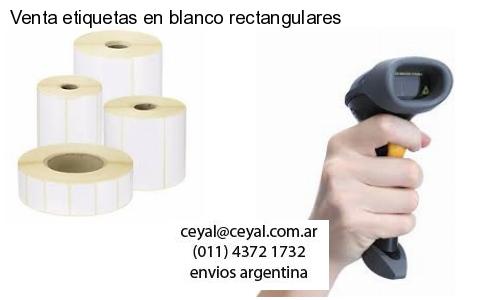 Venta etiquetas en blanco rectangulares