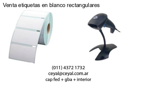 Venta etiquetas en blanco rectangulares