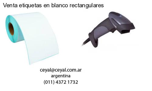 Venta etiquetas en blanco rectangulares