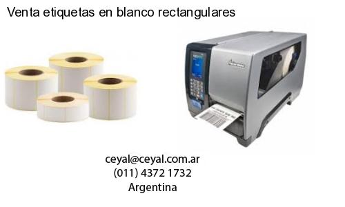 Venta etiquetas en blanco rectangulares