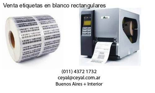 Venta etiquetas en blanco rectangulares