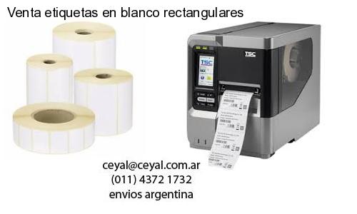 Venta etiquetas en blanco rectangulares