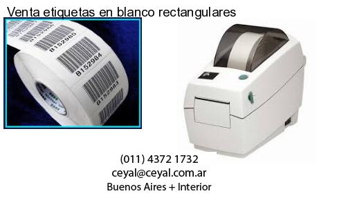 Venta etiquetas en blanco rectangulares
