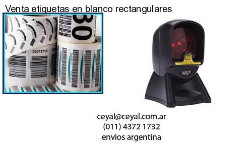 Venta etiquetas en blanco rectangulares
