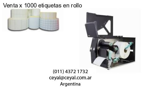 Venta x 1000 etiquetas en rollo