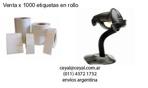 Venta x 1000 etiquetas en rollo