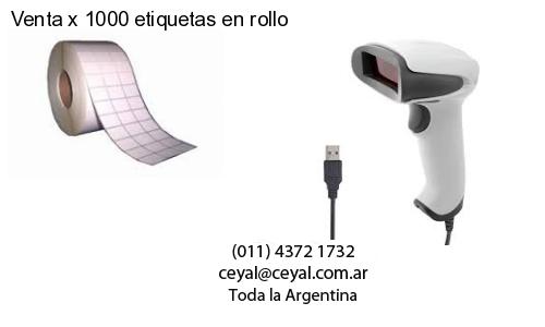 Venta x 1000 etiquetas en rollo