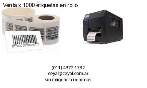 Venta x 1000 etiquetas en rollo