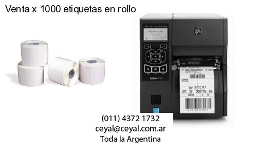 Venta x 1000 etiquetas en rollo